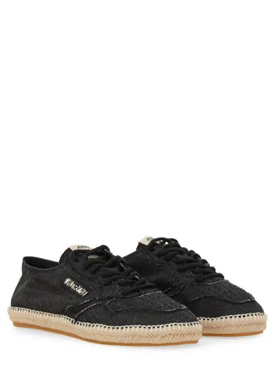 Autry Low Top Denim Espadrilles Sneakers In Black