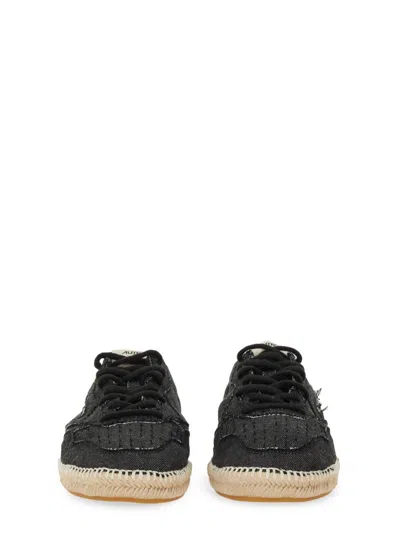 Autry Low Top Denim Espadrilles Sneakers In Black