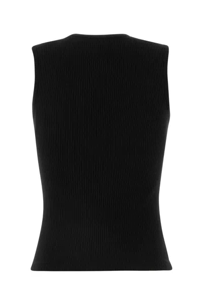 Agolde Black Stretch Lyocell Blend Binx Tank Top In Black