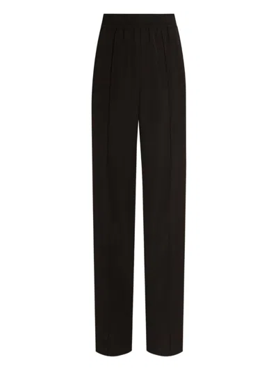 Dolce & Gabbana High-waisted Wide-leg Trousers In Black