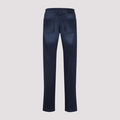 Kiton Tailored Blue Trousers In Cotton Blend