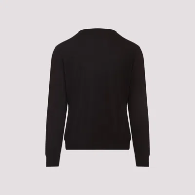 Kiton Cashmere-silk Blend Sweater With Classic Crew Neckline In Brown
