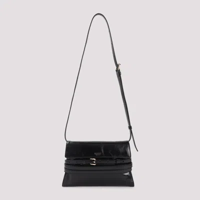 Moschino Tie Me Shoulder Bag In Black