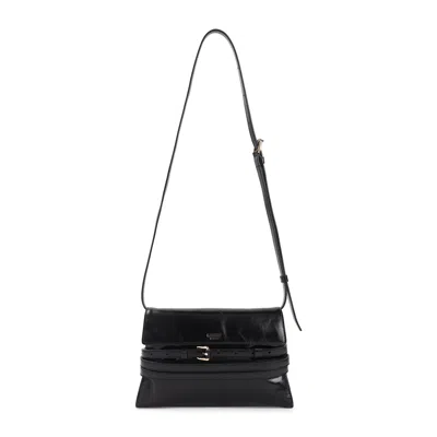 Moschino Tie Me Shoulder Bag In Black