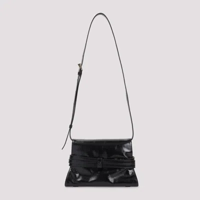 Moschino Tie Me Shoulder Bag In Black