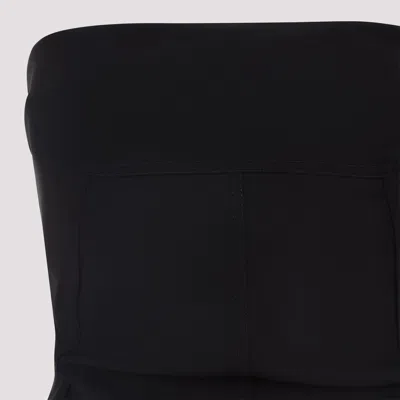 Rick Owens Women's Stretch Denim Bustier Top In Black