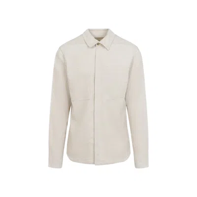 Rick Owens Work Shirt With Buttoned Cuffs And Chest Pockets In Neutral