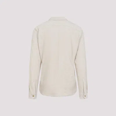 Rick Owens Work Shirt With Buttoned Cuffs And Chest Pockets In Neutral