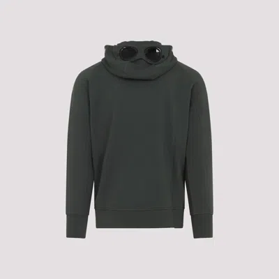 C.p. Company Structured Black Hoodie With Integrated Goggles In Gray