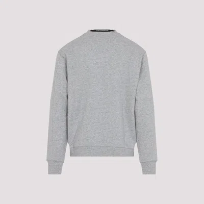 C.p. Company Long-sleeve Crewneck Shirt With Zippered Pocket Detail In Gray