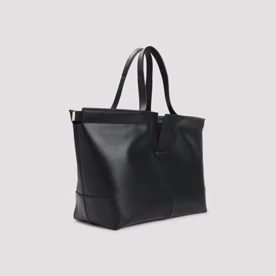 Tod's Di Bag Folio Leather Shopping Bag In Black