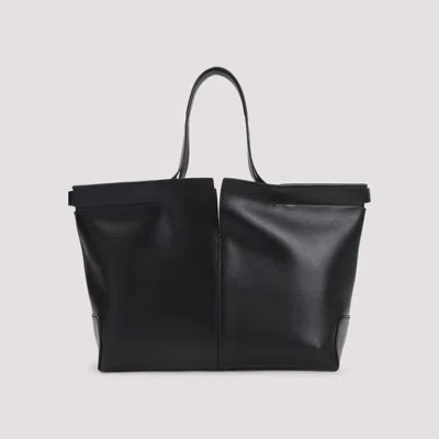 Tod's Di Bag Folio Leather Shopping Bag In Black