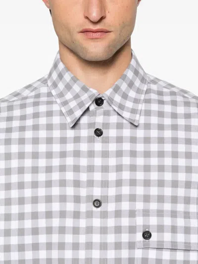 Thom Browne Gingham-pattern Shirt In Gray