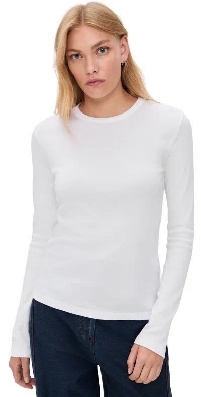 Vince Essential Cotton-blend Top In White