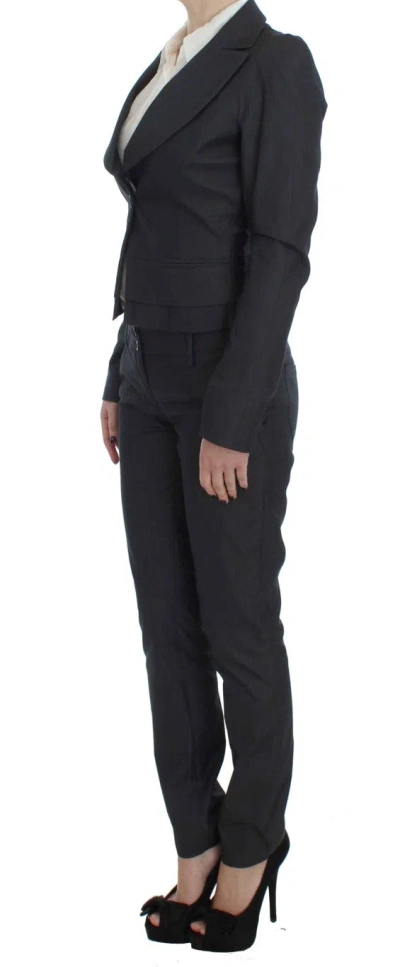 Exte One Button Two Piece Suit In Blue