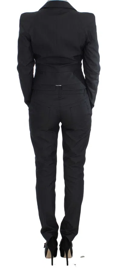 Exte One Button Two Piece Suit In Blue