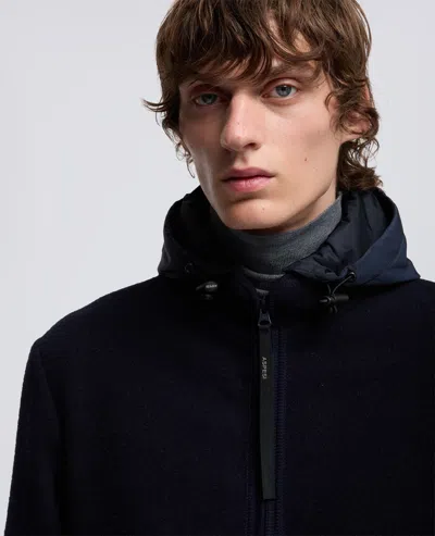 Aspesi Removable-brimmed Casual Jacket In Blue