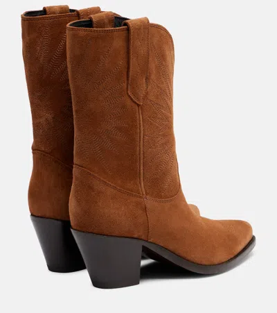 Golden Goose Star Wish Suede Leather Boots In Brown