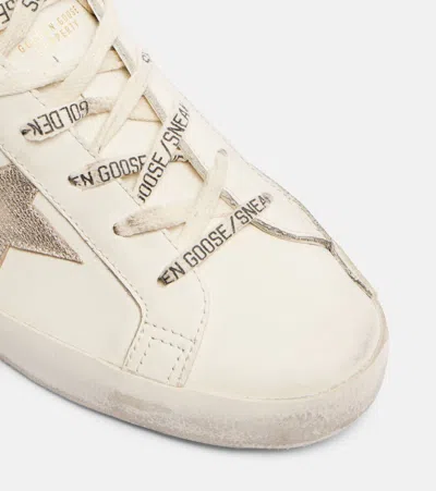 Golden Goose 20mm Super-star Leather Sneakers In White