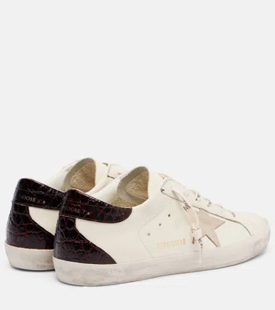 Golden Goose 20mm Super-star Leather Sneakers In White