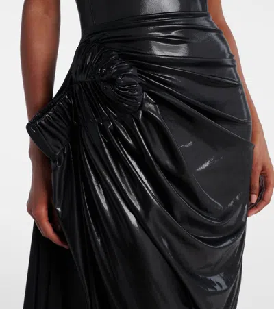 Maticevski Lexicon Draped Gathered Gown In Black