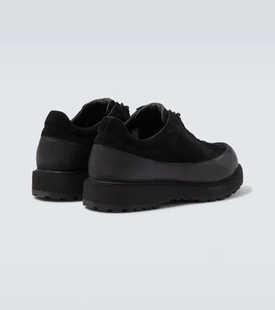 Stone Island Low-top Suede Sneakers Pull Tab In Black