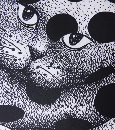 Fornasetti High Fidelity Printed Silk Cushion In Black