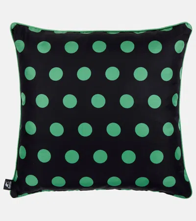 Fornasetti High Fidelity Printed Silk Cushion In Black