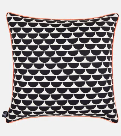 Fornasetti Pesce Balestra Printed Silk Cushion In Neutral