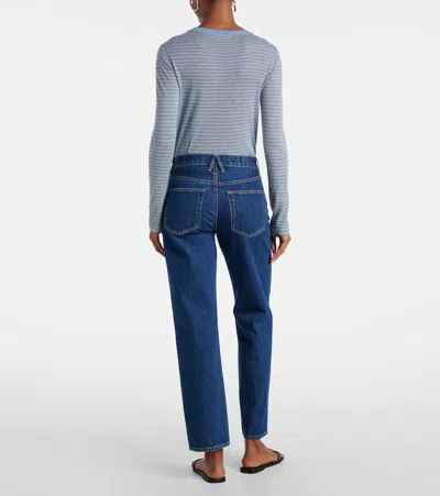 Slvrlake Grace High Rise Wide Leg Jeans In Forbidden Love In Blue