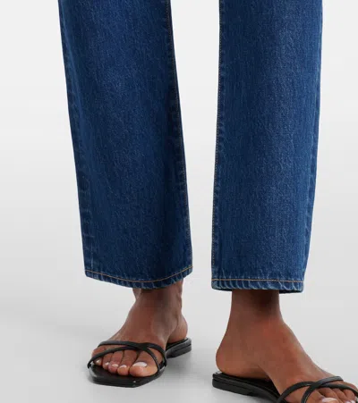 Slvrlake Grace High Rise Wide Leg Jeans In Forbidden Love In Blue