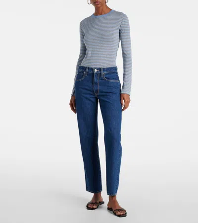 Slvrlake Grace High Rise Wide Leg Jeans In Forbidden Love In Blue