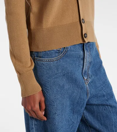 Ami Alexandre Mattiussi Ami Paris Cardigan Col Rond Avec Ami De Coeur In Nude