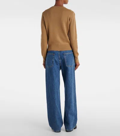 Ami Alexandre Mattiussi Ami Paris Cardigan Col Rond Avec Ami De Coeur In Nude