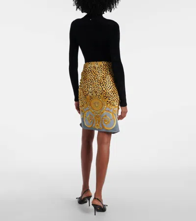 Versace High-neck Embellished Sweater In Black
