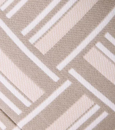 Loro Piana Jacquard Wool And Cashmere Cushion In Neutral