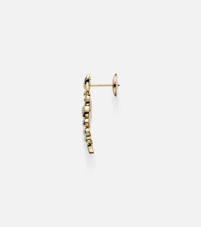 Yvonne Léon Homard Mini 9kt Gold Single Earring With Diamonds In Brown