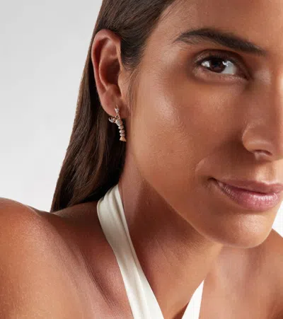 Yvonne Léon Homard Mini 9kt Gold Single Earring With Diamonds In Brown