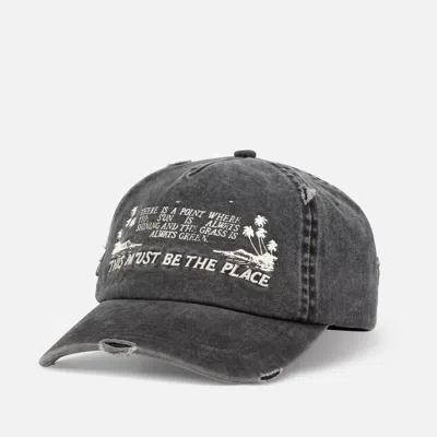 Duke & Dexter Unisex This Must Be The Place Washed Black Cap In Black