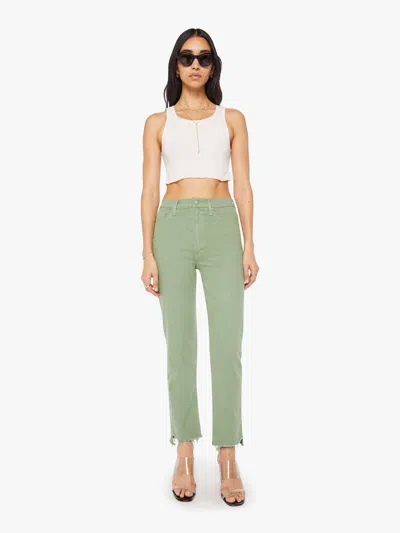 Mother Rider High Waist Step Hem Ankle Straight Leg Jeans In Multi