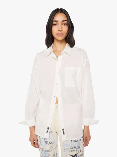Mother The Pushing Buttons Shirt In White