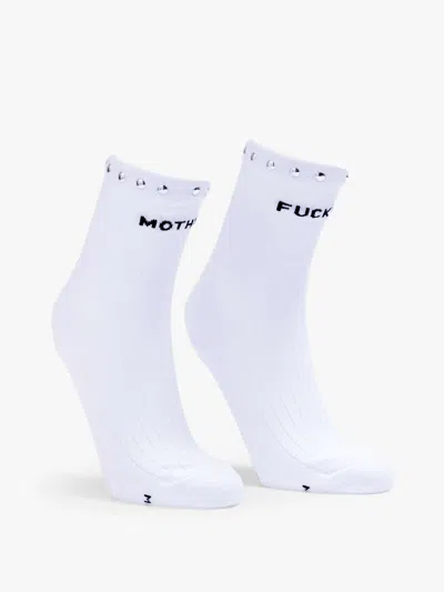 Mother The Half Step Studded Socks In White