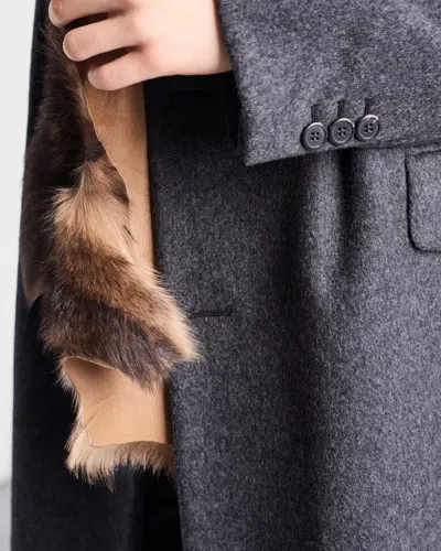 Prada Single-breasted Wool Coat In Black