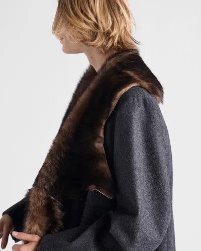 Prada Single-breasted Wool Coat In Black