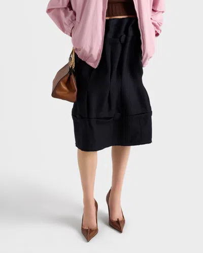 Prada Saint Laurent Natural Black Cotton T-shirts And Polos In Black