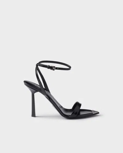 Prada Stylish Pointed Toe Sandals For Women In Black