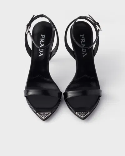Prada Stylish Pointed Toe Sandals For Women In Black