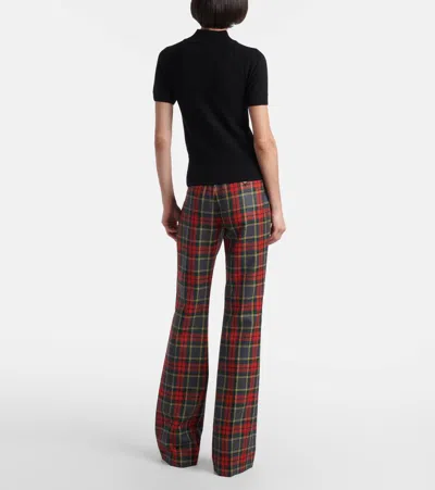 Vivienne Westwood Fitted Short Puff Sleeve Sweater With Embroidered Emblem In Black