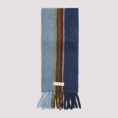 Marni Textured Wool Scarf With Playful Fringes In Multi