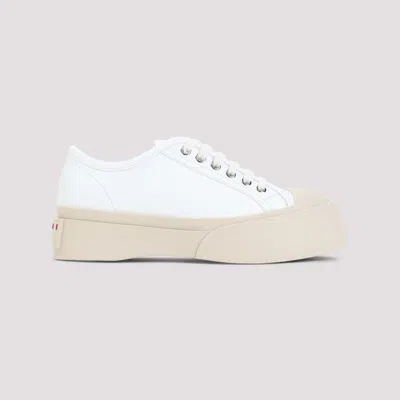 Marni Color-block Low-top Sneakers In White